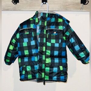 Wippette Kids Blue and Green Plaid Jacket